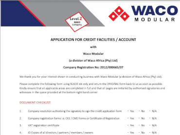Waco Modular Standard Conditions of Sale